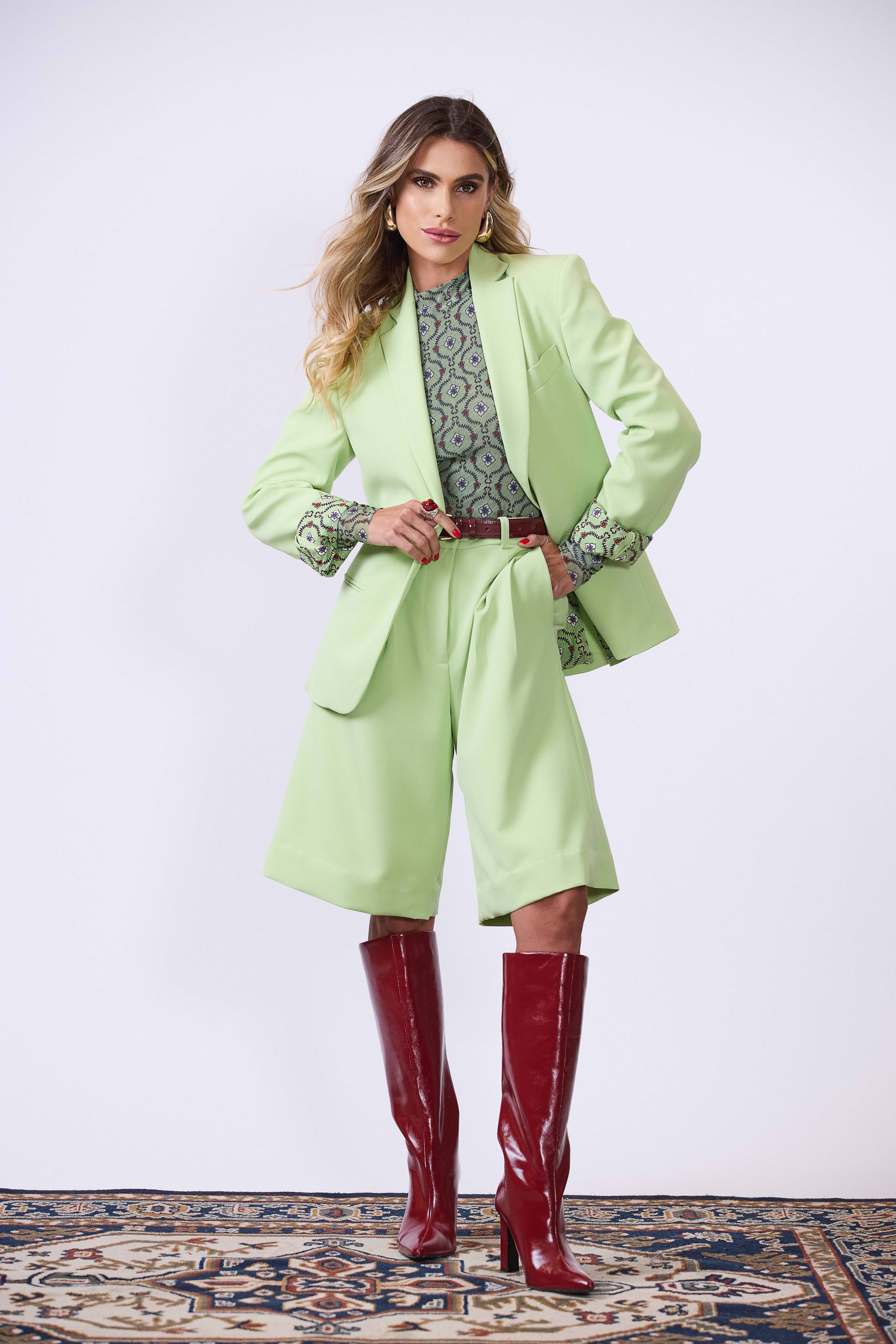 BLAZER ACINTURADO VERDE