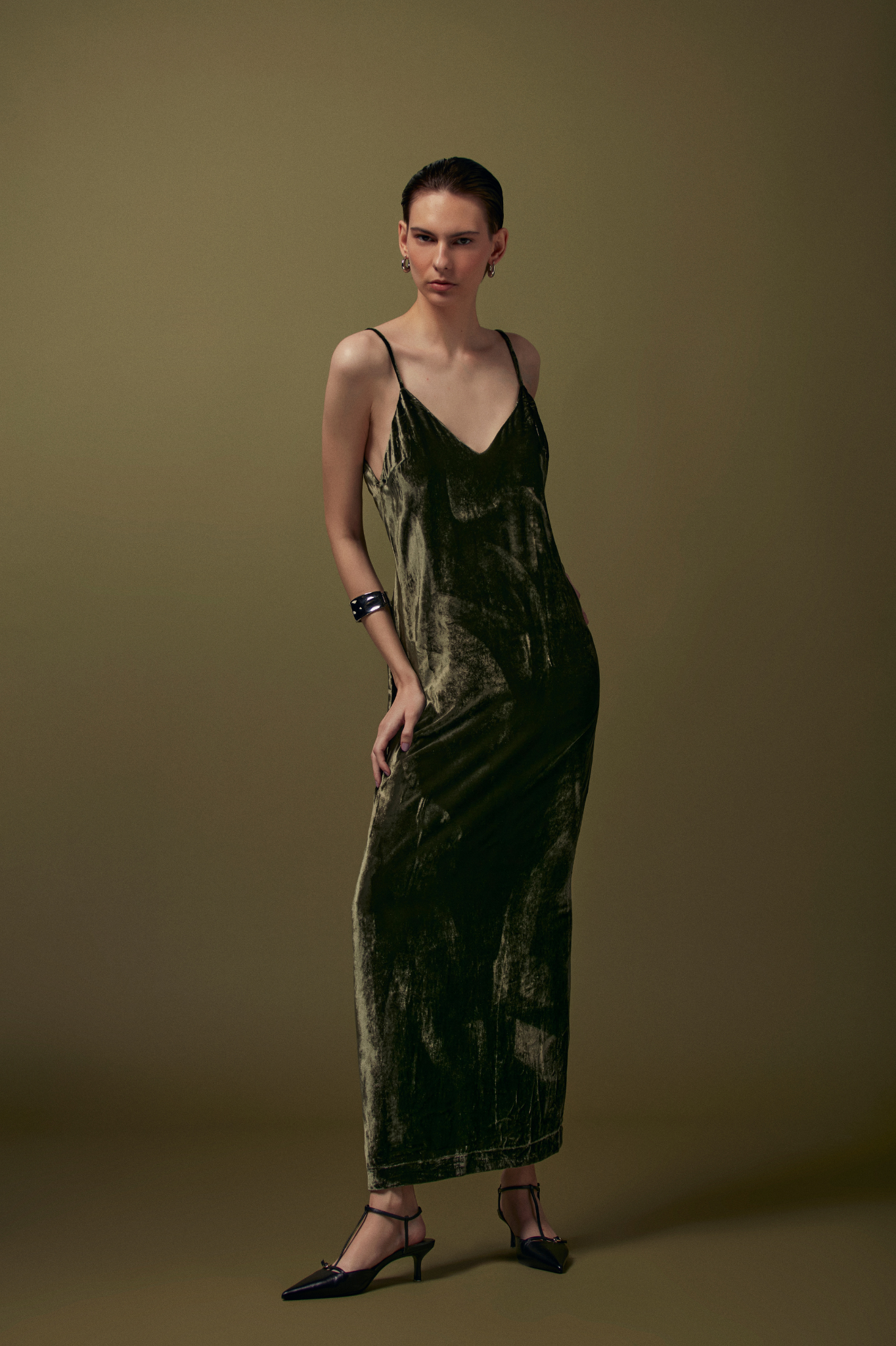 VESTIDO LONGO VELUDO