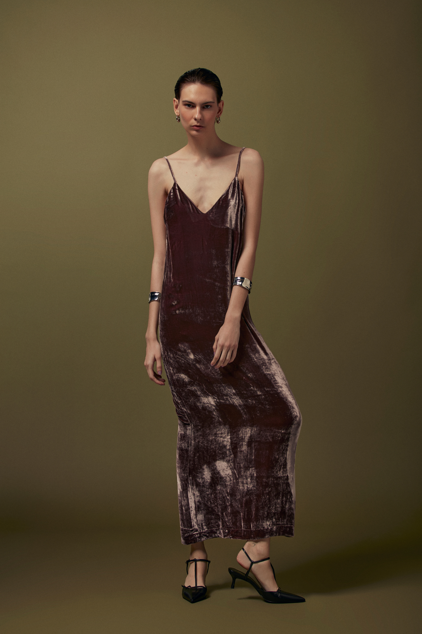 VESTIDO LONGO VELUDO