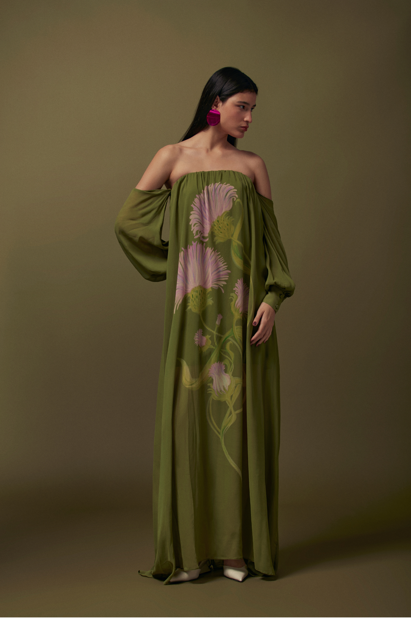 VESTIDO LONGO OMBRO A OMBRO