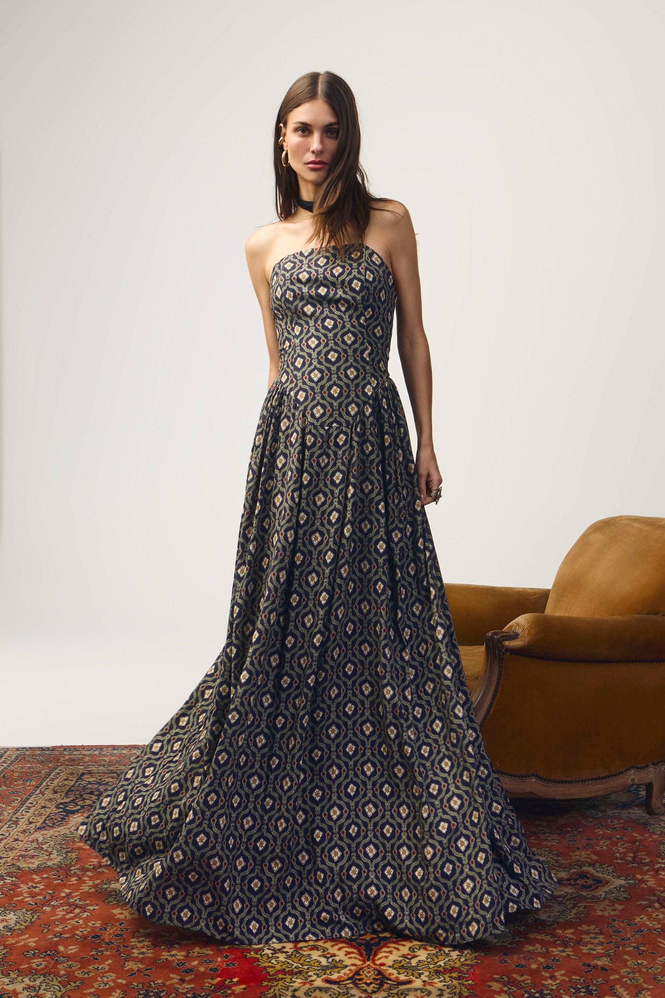 VESTIDO LONGO ADORNO